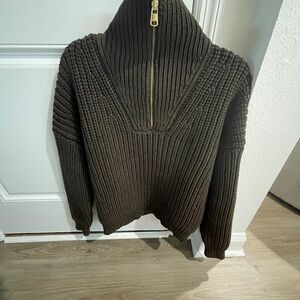 Varley Natalia 1/2 zip pullover brown xs